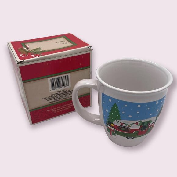 Santa with RV Camper Christmas Mugs Set of 2 - Picture 5 of 6